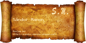 Sándor Manon névjegykártya